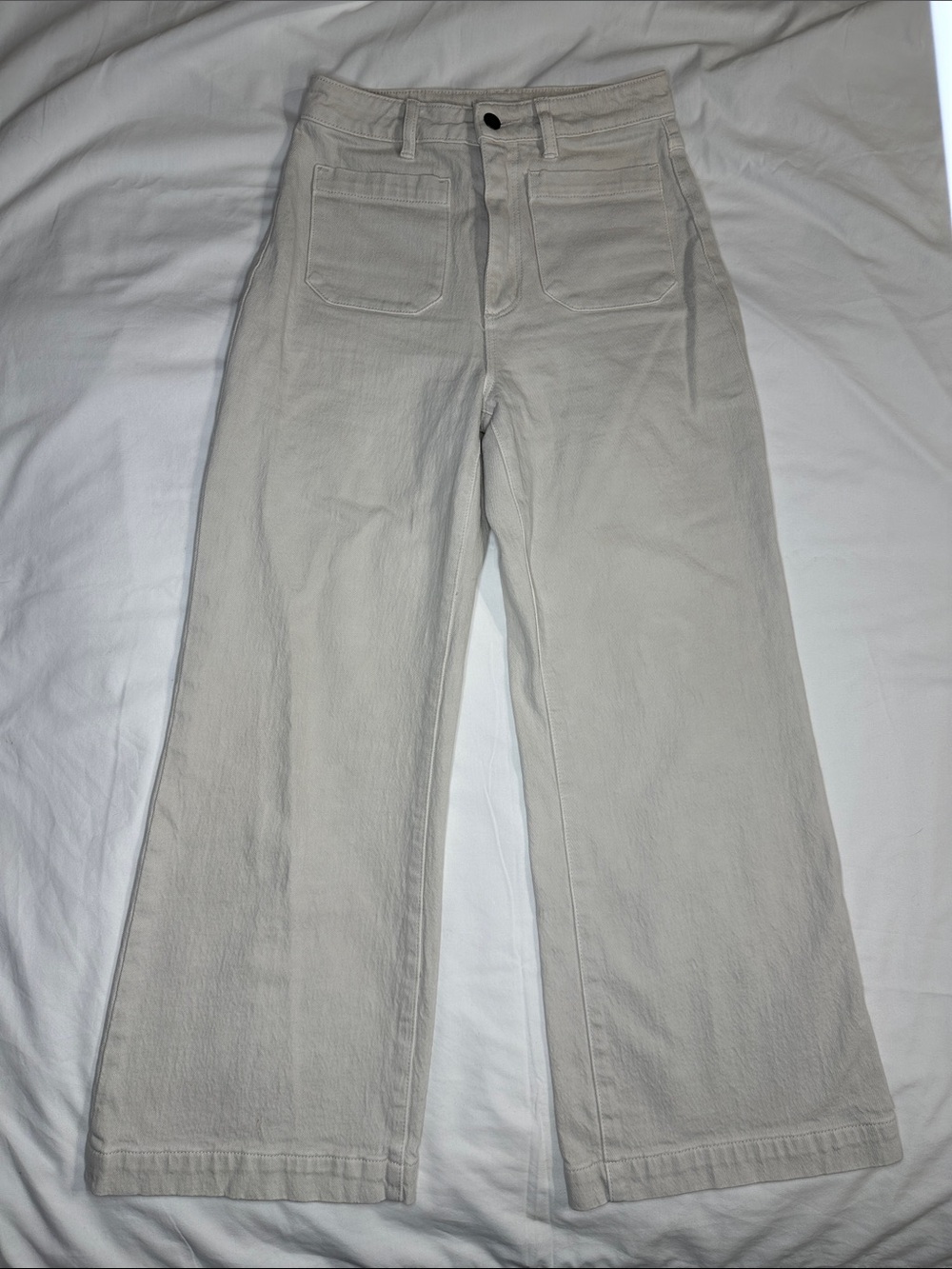 ROLLA'S Wide Leg High-Rise Jeans in Light Cream - 26 Aussie 8